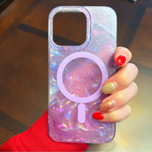 purple mother of pearl magsafe case - Picture 2 of 6